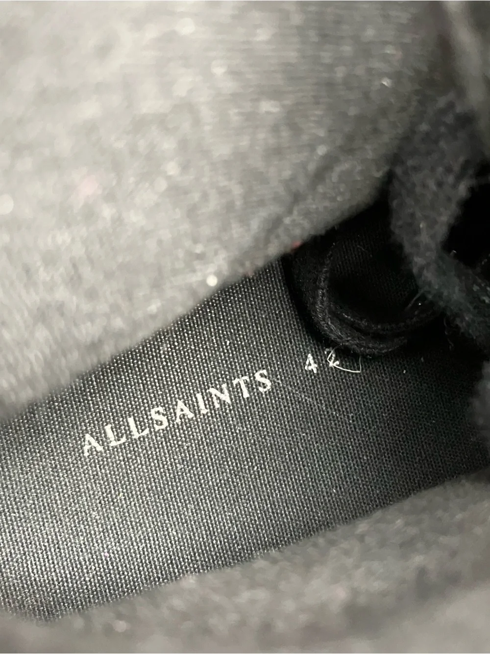 Allsaints Men’s Size 42 / 9.0 Dumont Black Canvas High Top Shoes Lace Up
